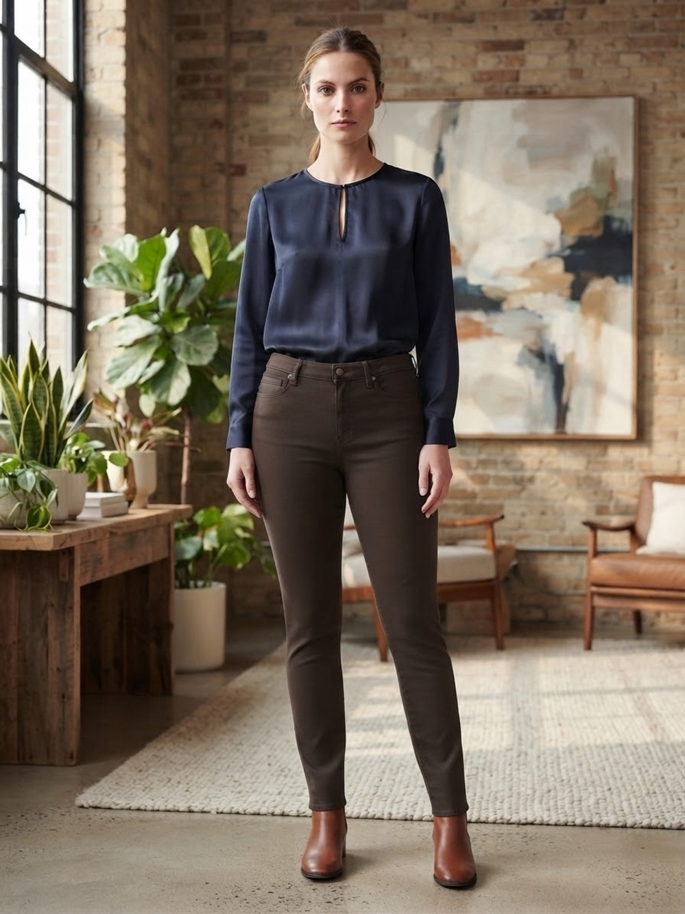 Calvin Klein Jeans Women’s Slim Skinny Jeans - Dark Brown
